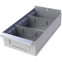 Interlok Boltless Shelving Shelf Box, Steel, 11-5/8" W x 12" D x 2-3/4" H, Light Grey RN439 | NTL Industrial