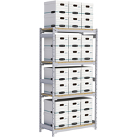 Wide Span Record Storage Shelving, Steel, 4 Shelves, 42" W x 18" D x 84" H RN012 | NTL Industrial
