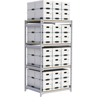 Wide Span Record Storage Shelving, Steel, 4 Shelves, 42" W x 32" D x 84" H RN013 | NTL Industrial