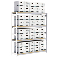 Wide Span Record Storage Shelving, Steel, 4 Shelves, 72" W x 18" D x 84" H, Add-On Kit RN146 | NTL Industrial