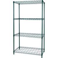 Dry Rack Shelving, 4 Tiers, 36" W x 63" H x 18" D NTL Industrial
