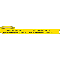 Barricade Tape, English, 3" W x 1000' L, 2 mils, Black on Yellow NTL Industrial