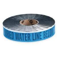 "Water Line" Identoline&reg; Underground Warning Tape, 2" W x 1000' L, Black on Blue NTL Industrial