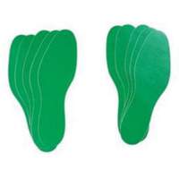 Floor Marking Labels, Footprint, 12" L x 3.75" W, Green, Vinyl NTL Industrial