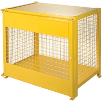 Gas Cylinder Cabinets, 6 Cylinder Capacity, 44" W x 30" D x 37" H, Yellow SAF836 | NTL Industrial