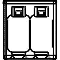 Armoires en aluminium pour bouteilles GPL, nbre de bouteilles: 4, 30" , 32" , 33-1/2" , Argent NTL Industrial