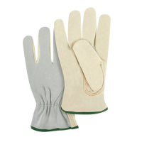 Split Back Driver's Gloves, Medium, Grain Cowhide Palm NTL Industrial