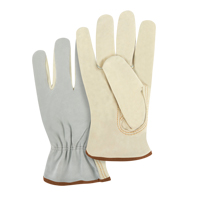 Gants de conducteur &agrave; dos fendu, Grand, Paume en Cuir fleur de vache NTL Industrial