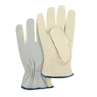 Gants de conducteur &agrave; dos fendu, T-Grand, Paume en Cuir fleur de vache NTL Industrial