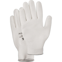 White Knit Palm Coated Gloves, Size Small/7, Polyurethane Coated, HPPE Shell, EN 388 Level 2 NTL Industrial