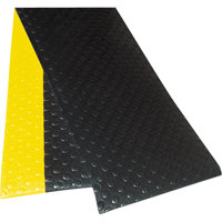 No. 417 Bubble Sof-Tred With Dyna-Shield Mats, Bubbled, 3' x 12' x 1/2", Black/Yellow, PVC NTL Industrial