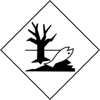 Étiquette d'expédition TMD marque de polluant marin, 4" lo x 4" la, Noir sur blanc SAK383 | NTL Industrial