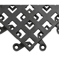 ErgoDeck&reg; Mat No. 560, PVC, 1-1/2' W x 1-1/2' L, 7/8" Thick, Black NTL Industrial