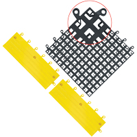 ErgoDeck&reg; Mat No. 560, PVC, 1-1/2' W x 1-1/2' L, 7/8" Thick, Black NTL Industrial