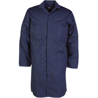 100% Cotton Shop Coats, Cotton, Size 34, Navy Blue NTL Industrial