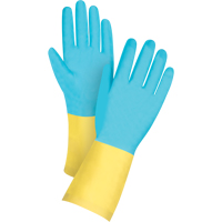 Premium Dipped Chemical-Resistant Gloves, Size Small/7, 12" L, Neoprene/Rubber Latex, Cotton/Flock-Lined Inner Lining, 20-mil SAM650 | NTL Industrial