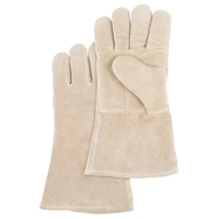 Premium Welder's Gloves, Split Cowhide, Size Large NTL Industrial