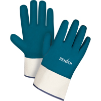 Heavyweight Safety Cuff Gloves, 10/X-Large, Nitrile Coating, Cotton Shell NTL Industrial