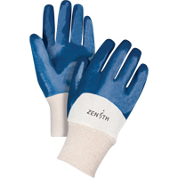 Medium-Weight Interlock Lined Gloves, 8/Medium, Nitrile Coating, Cotton Shell NTL Industrial