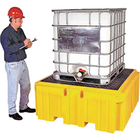 IBC Spill Pallet Plus<sup>®</sup> Without Drain, 365 US gal. Spill Capacity, 62" x 62" x 28" SAP075 | NTL Industrial