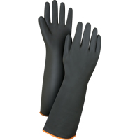Heavyweight Chemical-Handling Gloves, Size Large/9, 18" L, Rubber Latex, 30-mil NTL Industrial