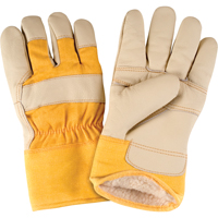 Gants d'ajusteur doubl&eacute;s pour l'hiver d'usage standard, Grand, Paume en Cuir fleur de meuble, Doublure en Boa NTL Industrial