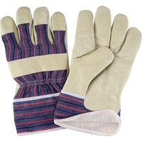 Comfort Winter-Lined Work Gloves, Large, Grain Pigskin Palm, Cotton Fleece Inner Lining NTL Industrial