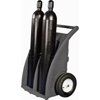 Chariots doubles pour bouteilles, Roues Caoutchouc, Base de 23" la x 12" lo, 500 lb SAP856 | NTL Industrial