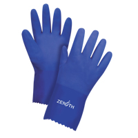 Ultra Flexible Gloves, Size X-Large/10, 12" L, PVC, Interlock Inner Lining, 45-mil NTL Industrial