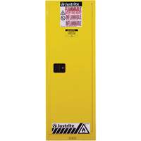 Sure-Grip&reg; EX Slimline Flammable Safety Cabinet, 22 gal., 1 Door, 23.25" W x 65" H x 18" D NTL Industrial