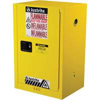 Sure-Grip&reg; EX Compac Flammable Safety Cabinet, 12 gal., 1 Door, 23.25" W x 35" H x 18" D NTL Industrial