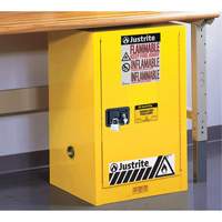 Sure-Grip&reg; EX Compac Flammable Safety Cabinet, 12 gal., 1 Door, 23.25" W x 35" H x 18" D NTL Industrial
