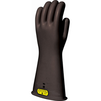 Gants isolants en caoutchouc naturel noir, ASTM classe 2, Taille 8, 16" lo NTL Industrial