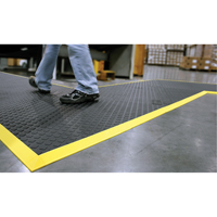 Rejuvenator Connect No. 502 Matting, Polyurethane, 3' W x 3' L, 5/8" Thick, Black NTL Industrial