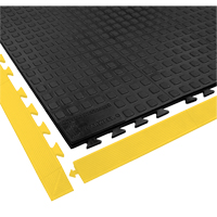 Rejuvenator Connect No. 502 Matting, Polyurethane, 3' W x 3' L, 5/8" Thick, Black NTL Industrial