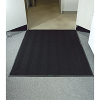 Waterhog&reg; Eco Elite Matting, Wiper/Scraper, 6' x 6' x 3/8", Black Smoke NTL Industrial
