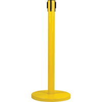 Free-Standing Crowd Control Barrier Receiver Post, 35" High, Yellow SAS232 | NTL Industrial