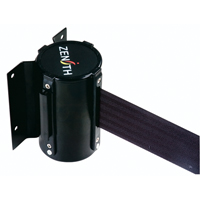 Wall Mount Barrier, Steel, Screw Mount, 12', Black Tape NTL Industrial
