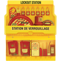 Postes de verrouillage de luxe, Cadenas Thermoplastique, Capacit&eacute; de 32, Cadenas Compris NTL Industrial