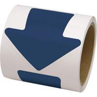 D&eacute;calcomanie en couleur pour le marquage des planchers, Fl&egrave;che, 4" lo x 4" la, Bleu, Vinyle NTL Industrial