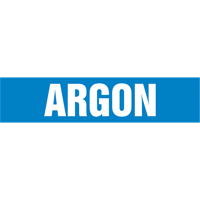 "Argon" Pipe Marker, Self-Adhesive, 4" H x 24" W, White on Blue NTL Industrial