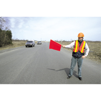 Traffic Safety Flags, Vinyl, With Handle SC143 | NTL Industrial