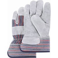 Gants d'ajusteur de premi&egrave;re qualit&eacute; &agrave; dos refendu, Moyen, Paume en Cuir de vache refendu, Doublure en Coton NTL Industrial