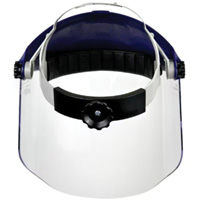Ratchet Headgear with Polycarbonate Faceshield, Polycarbonate, Ratchet Suspension, Meets ANSI Z87+ SDA135 | NTL Industrial