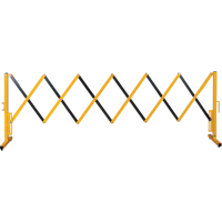 Expandable Barrier, 37" H x 11' L, Black/Yellow SDK990 | NTL Industrial