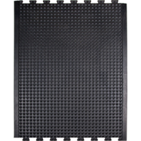 Tapis antifatigue en d&ocirc;me, &agrave; bulles, 3' x 4' x 1/2", Noir, Caoutchouc NTL Industrial