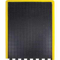 Tapis antifatigue en d&ocirc;me, &agrave; bulles, 3' x 4' x 1/2", Noir, Caoutchouc NTL Industrial