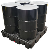 Nestable Spill Pallet With Drain, 66 US gal. Spill Capacity, 49" x 49" x 10.5" NTL Industrial