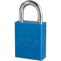 Cadenas de s&eacute;curit&eacute; American Lock, Bleu, Cl&eacute;s identiques, Aluminium, Largeur de 1-1/2" NTL Industrial