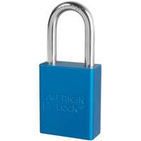 Cadenas de s&eacute;curit&eacute; American Lock, Bleu, Cl&eacute;s identiques, Aluminium, Largeur de 1-1/2" NTL Industrial